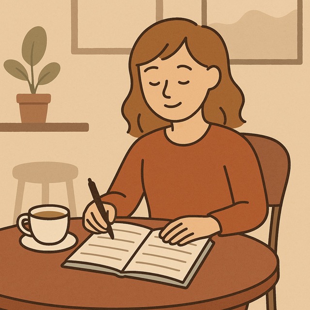 Anna is sitting in her favorite café and planning her week.