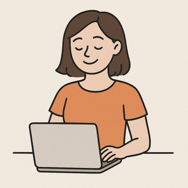 In the evening, Anna writes an email to her parents, who live in another city